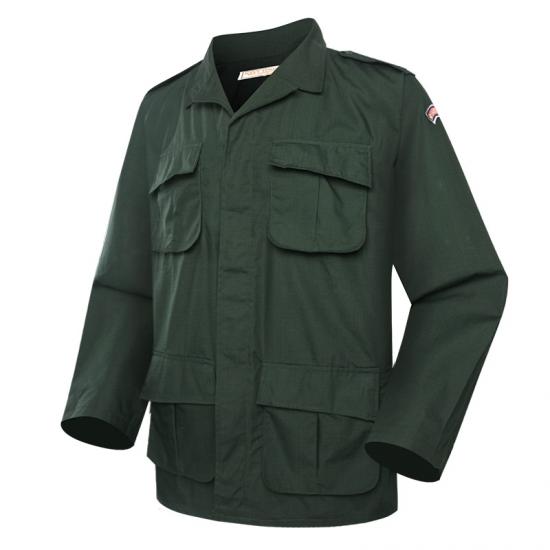 Olive green military uniform