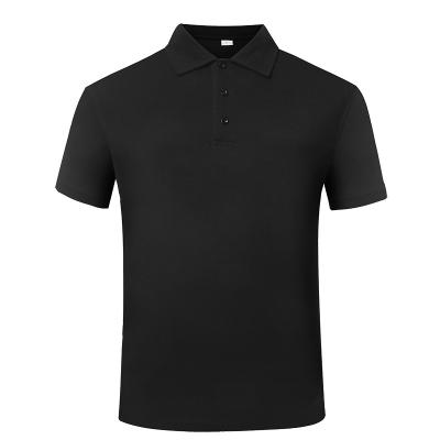 Military black cotton polo shirt