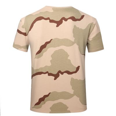 T-shirt a manica corta Camo del deserto tre colori militare