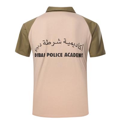 Camicia da polo a maniche corte in cotone poliziotto militare