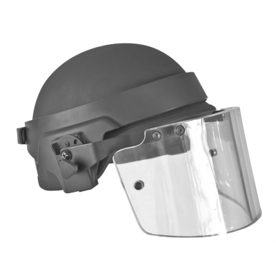 Maschera di vetro antiproiettile con visiera balistica per casco integrale militare NIJ IIIA
        