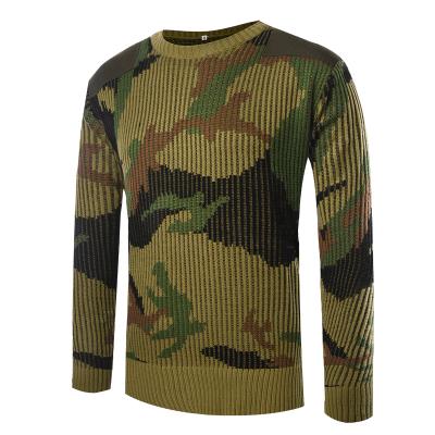 lana militare o collo camuffato pullover uomo maglione