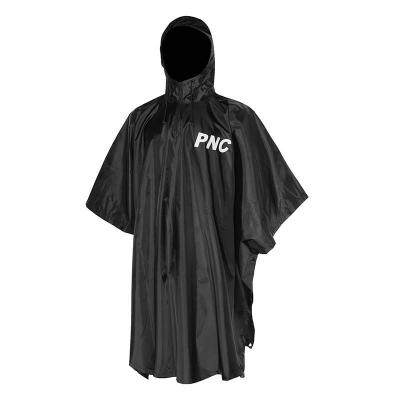 Poncho impermeabile militare della polizia con rivestimento impermeabile nero